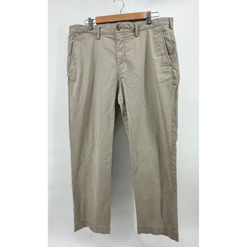 Polo Ralph Lauren Mens Stretch Straight Fit‎ Chino Pants Khaki Tan 36/30 36x30